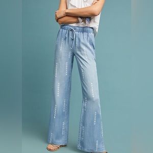 Cloth & Stone Wide Leg Chambray drawstring pants